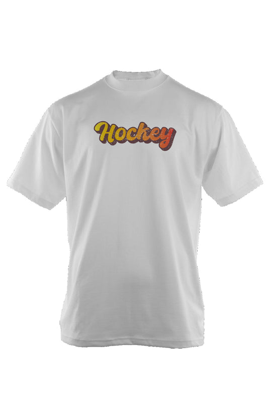 Retro Hockey 90s Throwback Oversized Heavyweight Tee White Barn Garb Hockey Threads