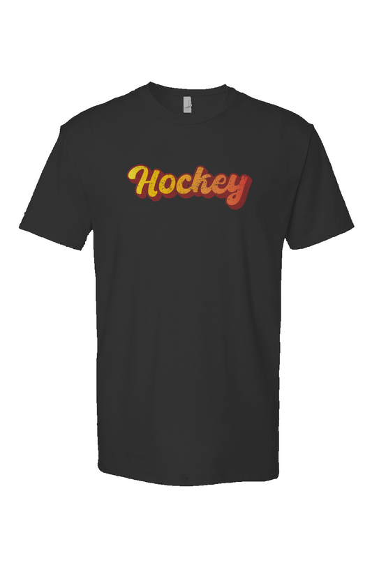 Retro Hockey Breakaway Performance Tee Black | Barn Garb Hockey Threads