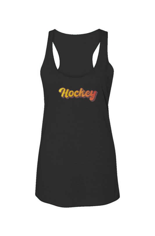 Retro Hockey Racerback Barn Tank Black | Barn Garb Hockey Threads