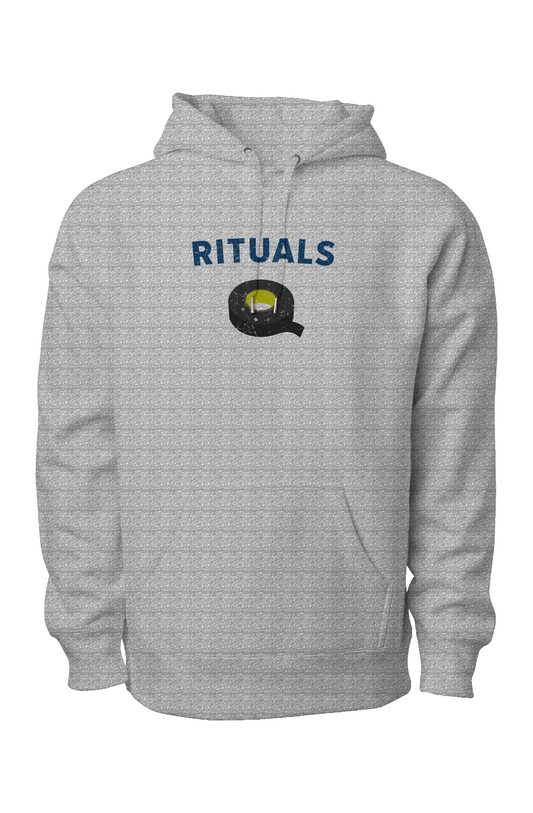 Rituals Black Tape Legend Heavyweight Hoodie Grey | Barn Garb Hockey Threads