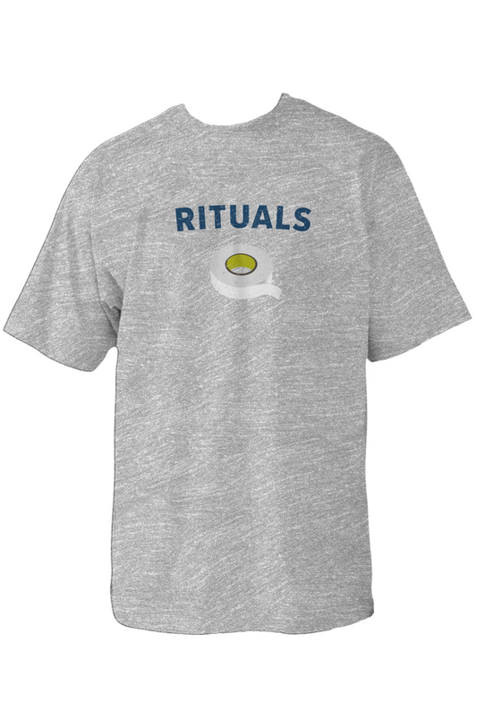 Rituals White Tape 90s Throwback Tee Grey | Barn Garb Hockey Threads