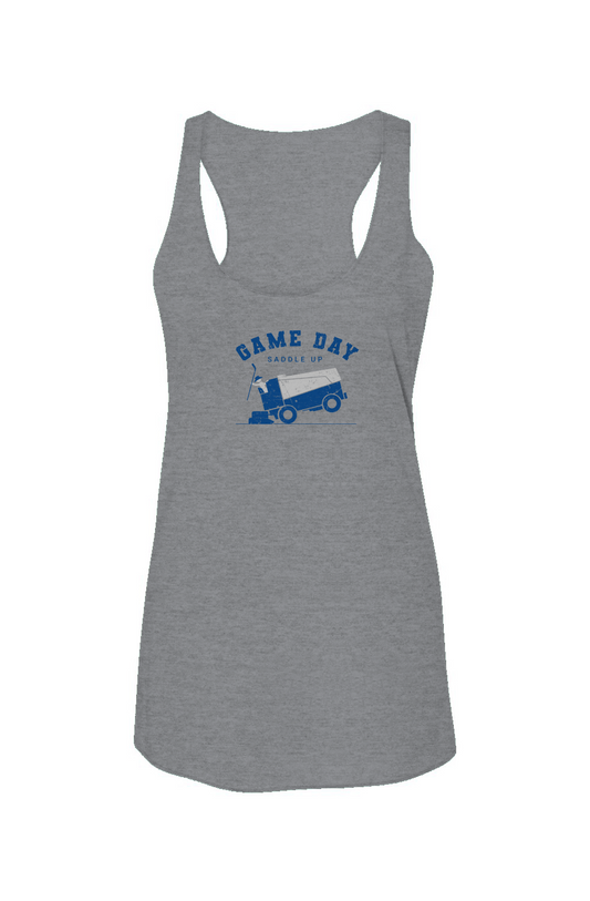 Saddle Up Racerback Barn Tank Grey | Barn Garb Hockey Threads