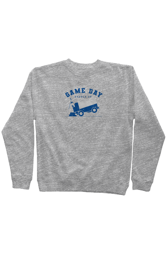 Saddle Up Rinkside Crewneck Sweatshirt Grey | Barn Garb Hockey Threads