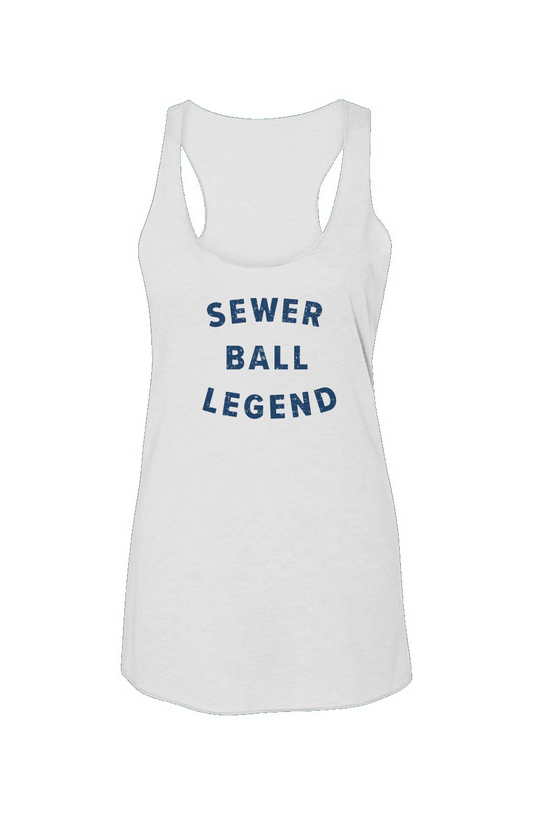 Sewer Ball Legend Racerback Barn Tank White | Barn Garb Hockey Threads