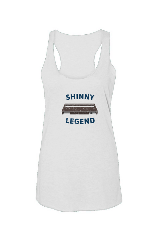 Shinny Legend Goal Racerback Barn Tank White | Barn Garb Hockey Threads