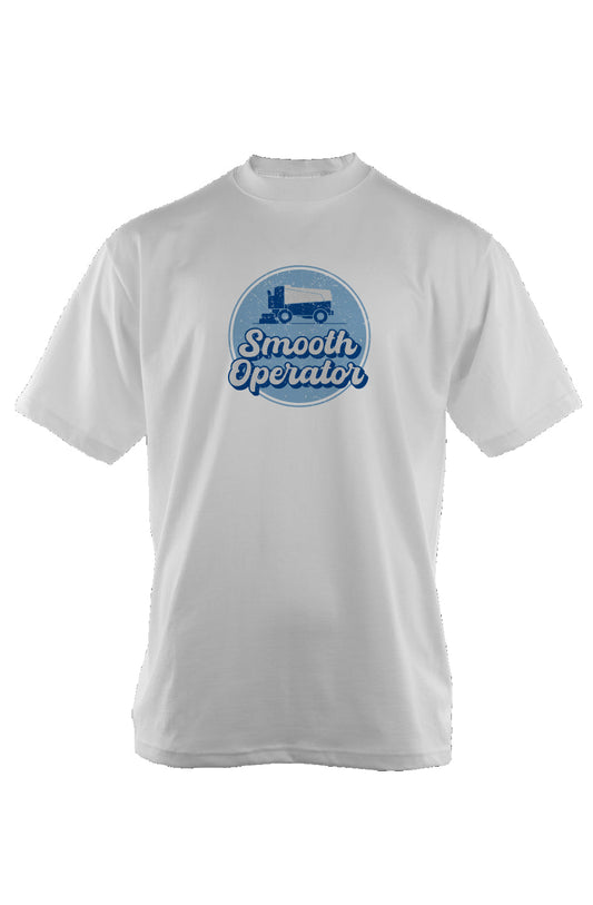 Smooth Operator Rink Badge 90s Throwback Tee White | Barn Garb Hockey Threads