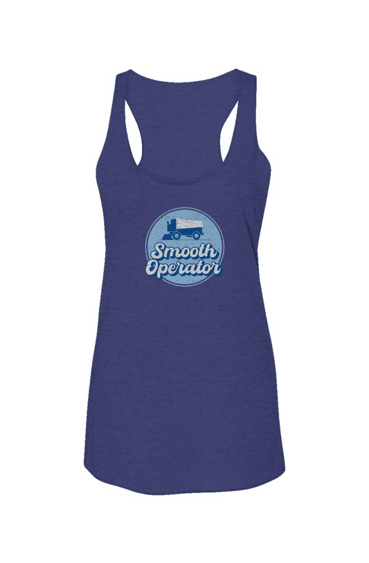 Smooth Operator Rink Badge Racerback Barn Tank Navy Blue | Barn Garb Hockey Threads