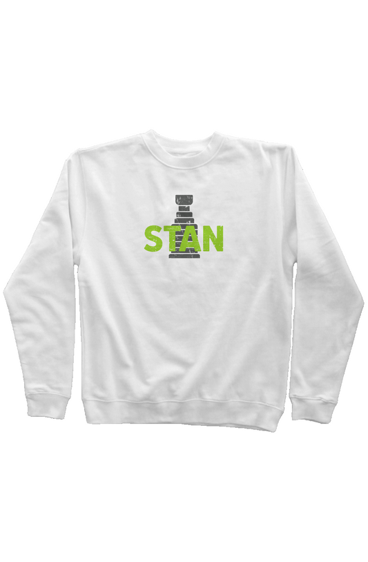 Stan Rinkside Crewneck Sweatshirt White | Barn Garb Hockey Threads