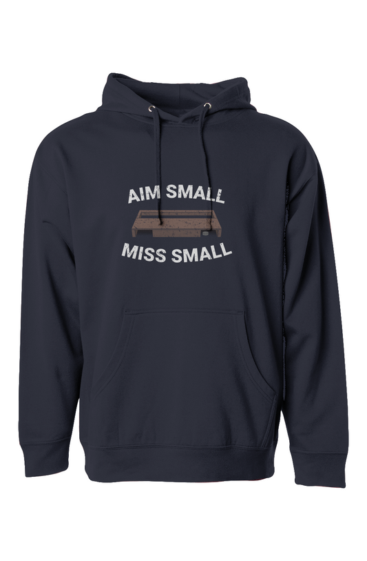 The Bench Boss Aim Small Miss Small Hoodie Navy Blue | Barn Garb Hockey Threads