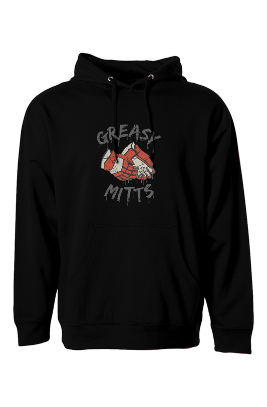 The Bench Boss Greasy Mitts Hoodie Black | Barn Garb Hockey Threads