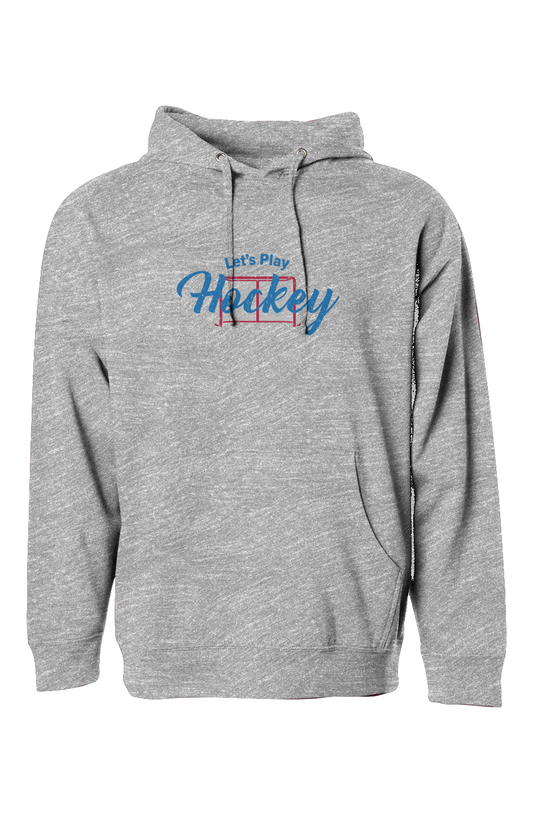 The Bench Boss Let's Play Hockey Hoodie Grey | Barn Garb Hockey Threads
