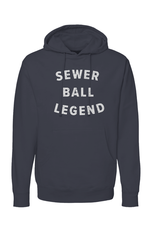 The Bench Boss Sewer Ball Legend Hoodie Navy Blue | Barn Garb Hockey Threads