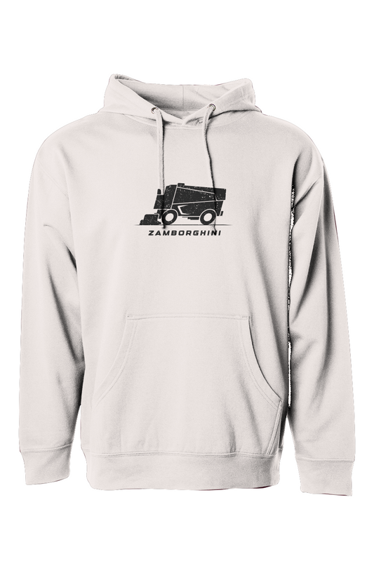 The Bench Boss Zamborghini Hoodie White | Barn Garb Hockey Threads