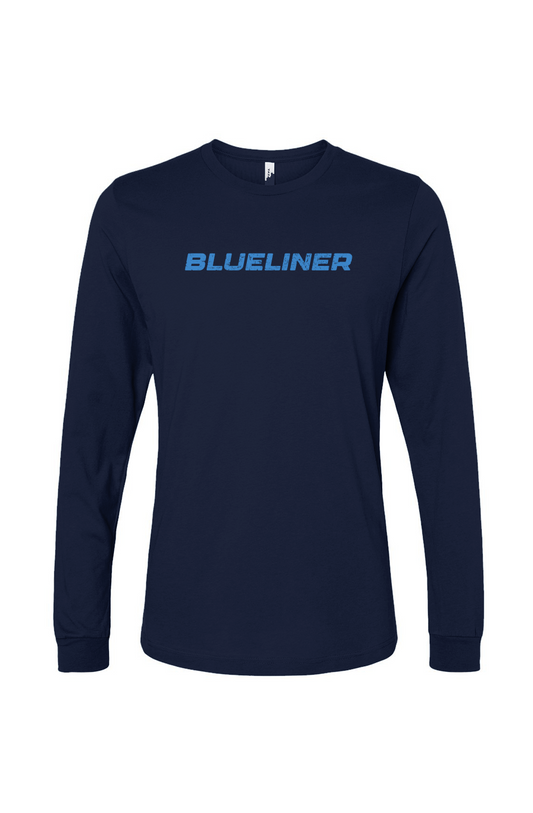 The Benchwarmer Blueliner Long Sleeve Navy Blue | Barn Garb Hockey Threads