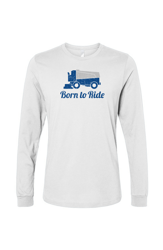 The Benchwarmer Born to Ride Long Sleeve White | Barn Garb Hockey Threads