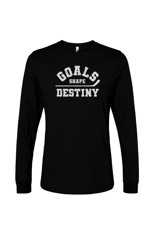 The Benchwarmer Goals Shape Destiny Long Sleeve Black | Barn Garb Hockey Threads