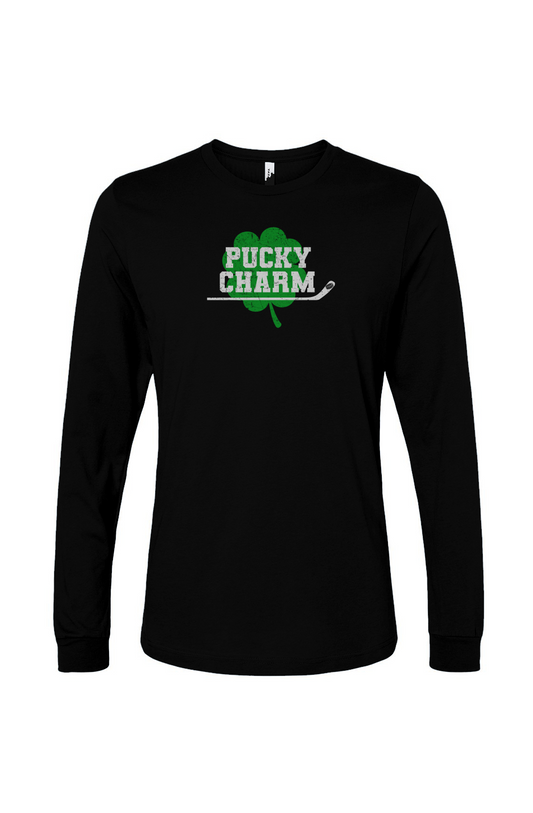 The Benchwarmer Pucky Charm Long Sleeve Black | Barn Garb Hockey Threads