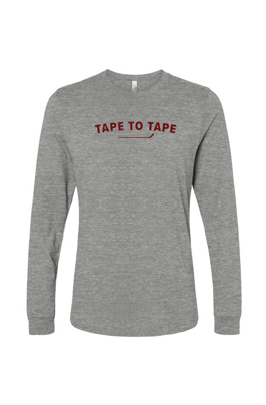 The Benchwarmer Tape to Tape Long Sleeve Grey | Barn Garb Hockey Threads