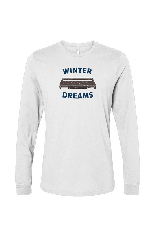The Benchwarmer Winter Dreams Long Sleeve White | Barn Garb Hockey Threads