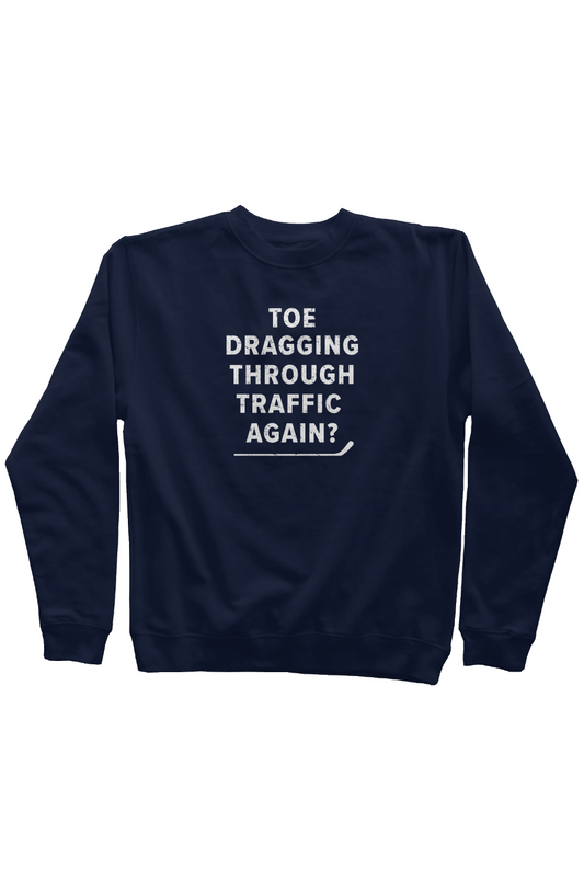 Traffic Rinkside Crewneck Sweatshirt Navy Blue | Barn Garb Hockey Threads