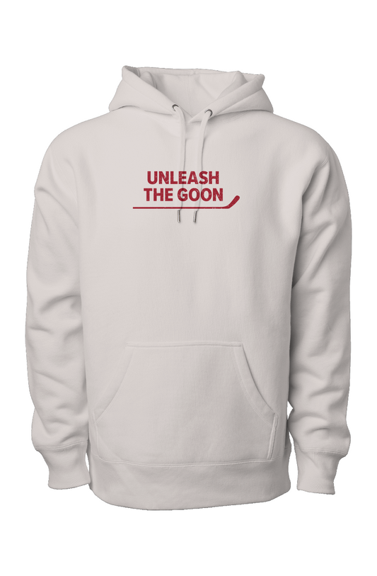 Unleash the Goon Legend Heavyweight Hoodie Bone | Barn Garb Hockey Threads