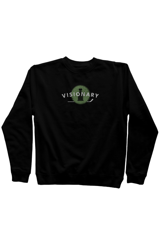 Visionary Rinkside Crewneck Sweatshirt Black | Barn Garb Hockey Threads