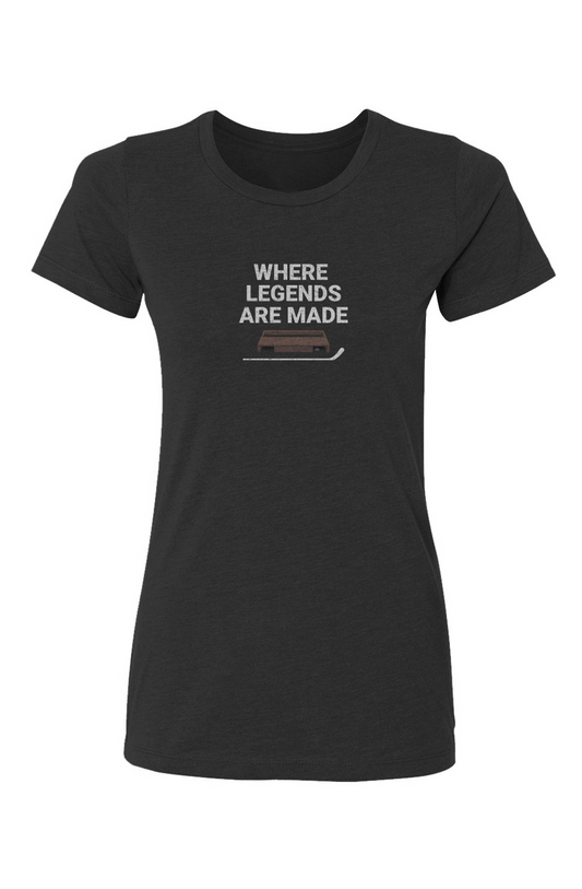 Where Legends Are Made Barn Babe Tee Black | Barn Garb Hockey Threads