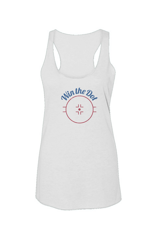 Win the Dot Racerback Barn Tank White | Barn Garb Hockey Threads