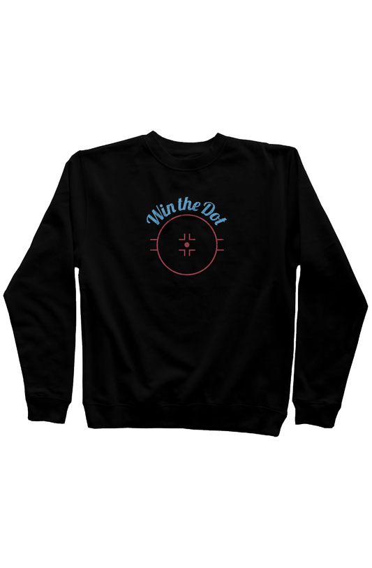 Win the Dot Rinkside Crewneck Sweatshirt Black | Barn Garb Hockey Threads