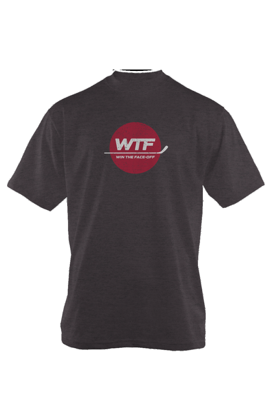 Win the Faceoff 90s Throwback Oversized Heavyweight Tee Dark Grey | Barn Garb Hockey Threads