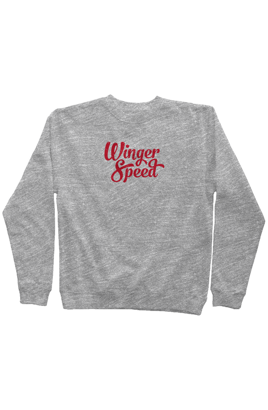 Winger Speed Rinkside Crewneck Sweatshirt Grey | Barn Garb Hockey Threads