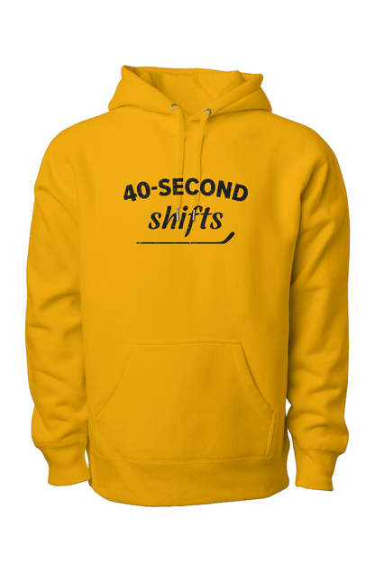 40-Second Shifts Legend Heavyweight Hoodie Gold | Barn Garb Hockey Threads