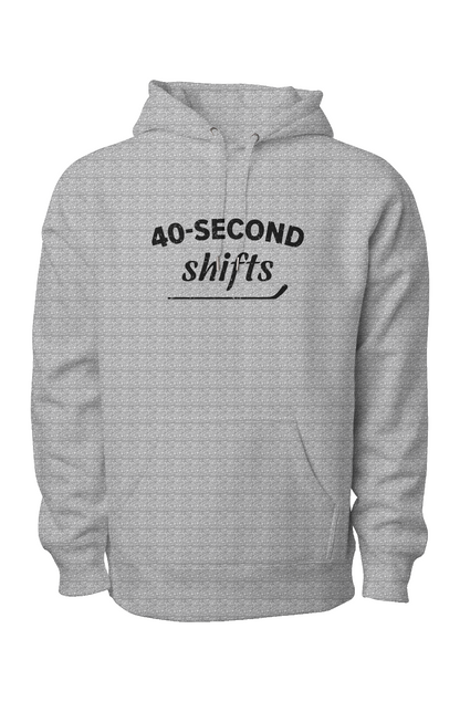 40-Second Shifts Legend Heavyweight Hoodie Grey | Barn Garb Hockey Threads