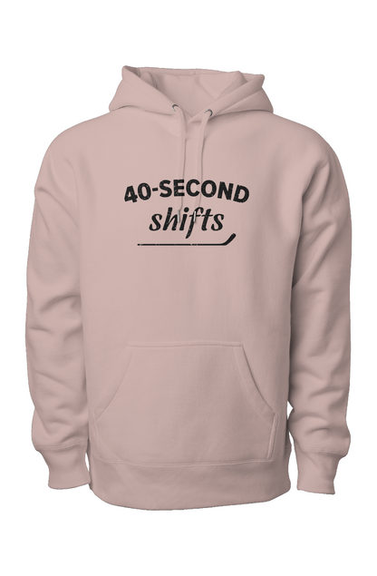 40-Second Shifts Legend Heavyweight Hoodie Pink | Barn Garb Hockey Threads