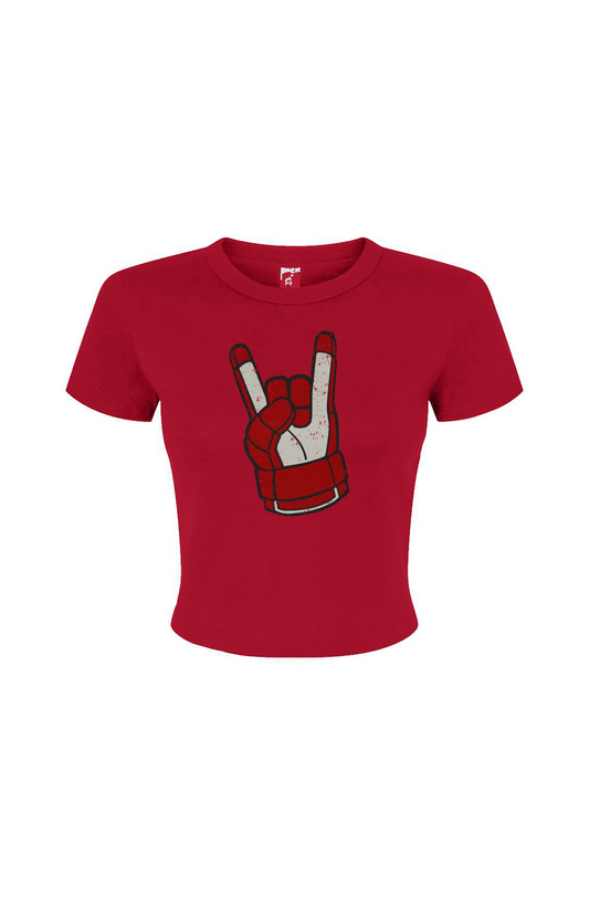 Barn Babe Hockey Rocks Baby Tee