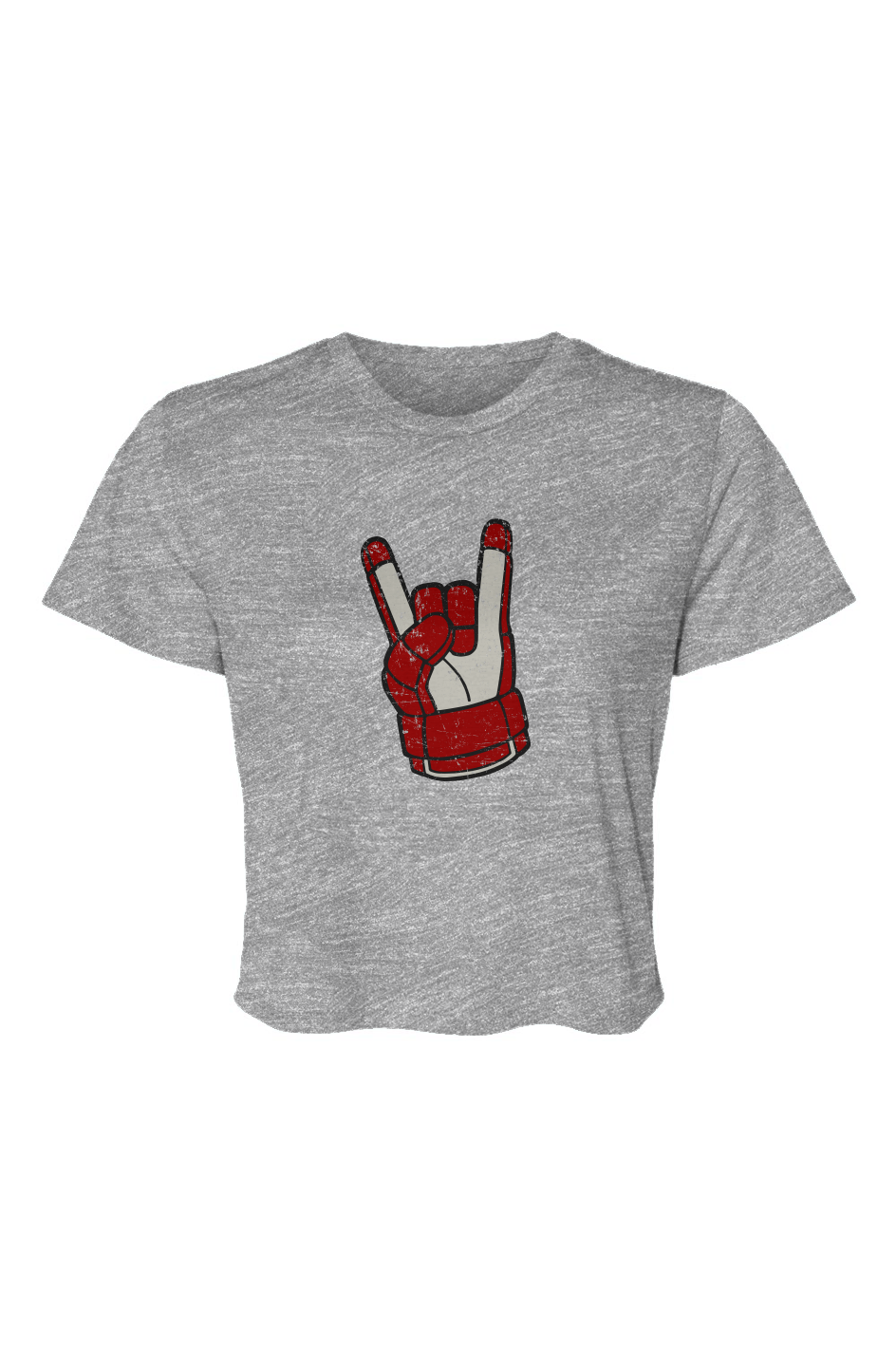 Barn Beauty Hockey Rocks Cropped Tee