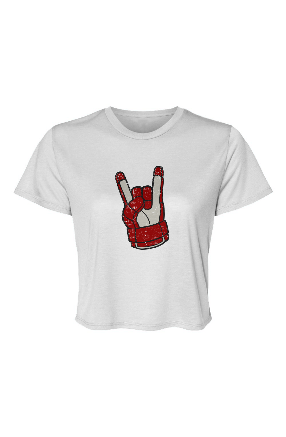 Barn Beauty Hockey Rocks Cropped Tee