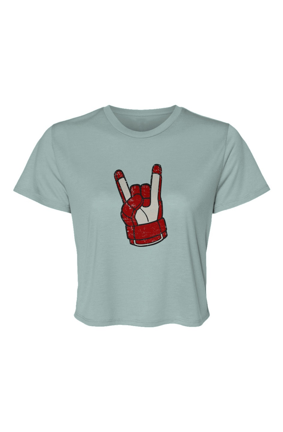 Barn Beauty Hockey Rocks Cropped Tee