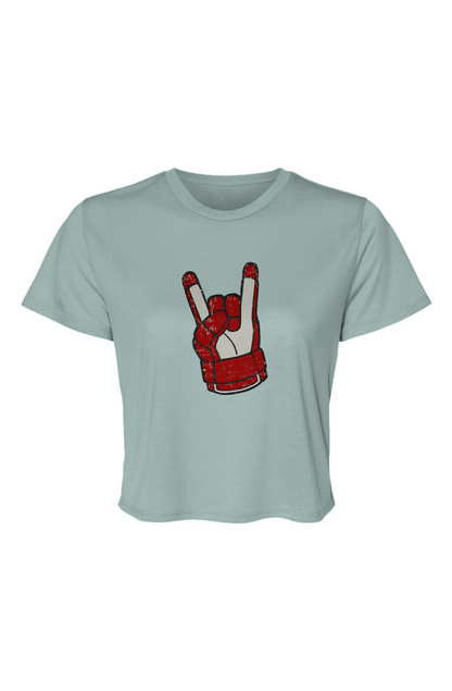 Barn Beauty Hockey Rocks Cropped Tee