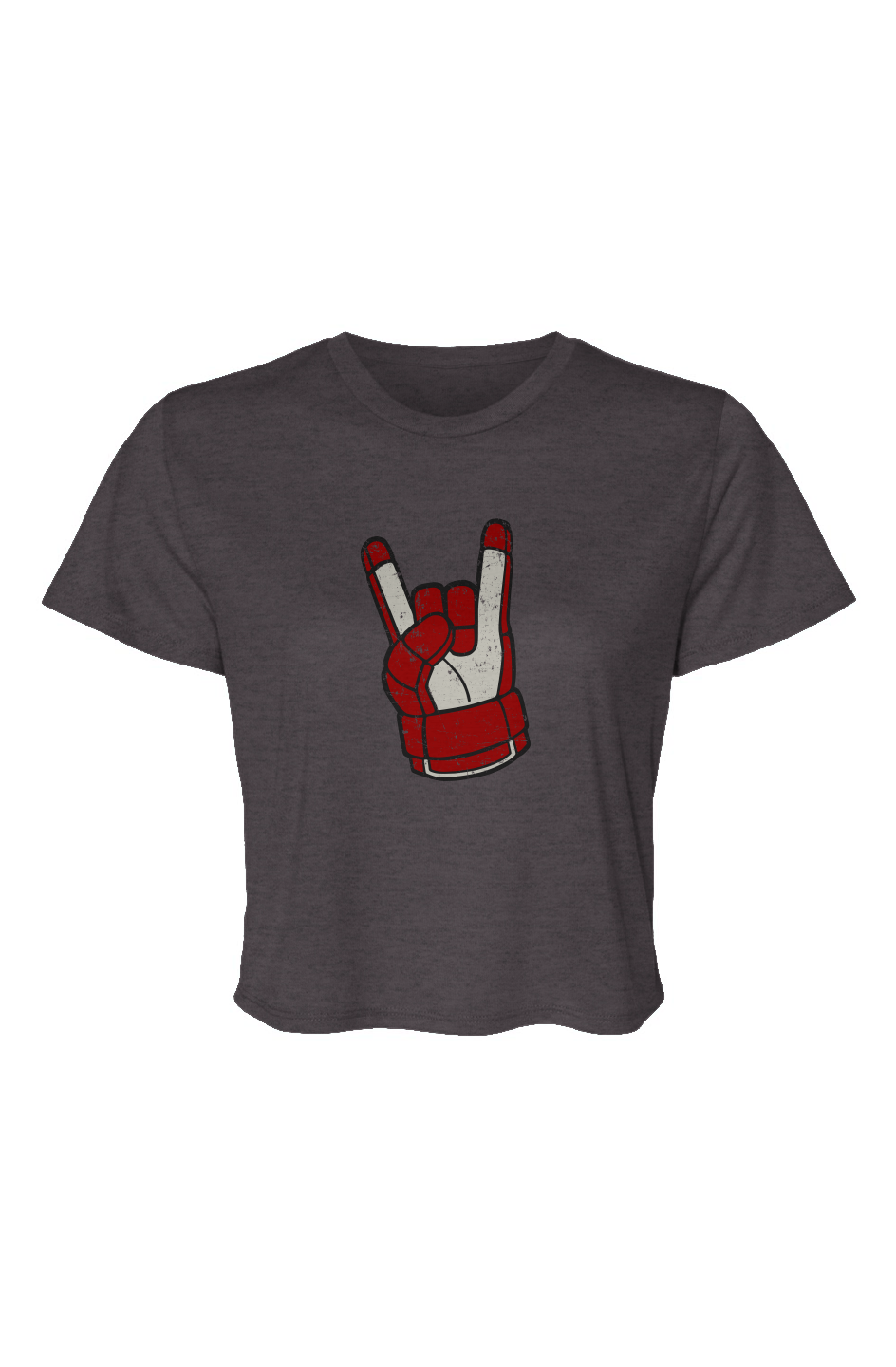 Barn Beauty Hockey Rocks Cropped Tee