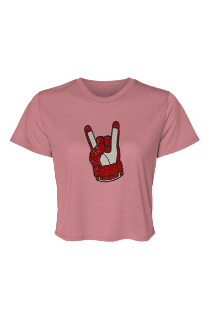 Barn Beauty Hockey Rocks Cropped Tee