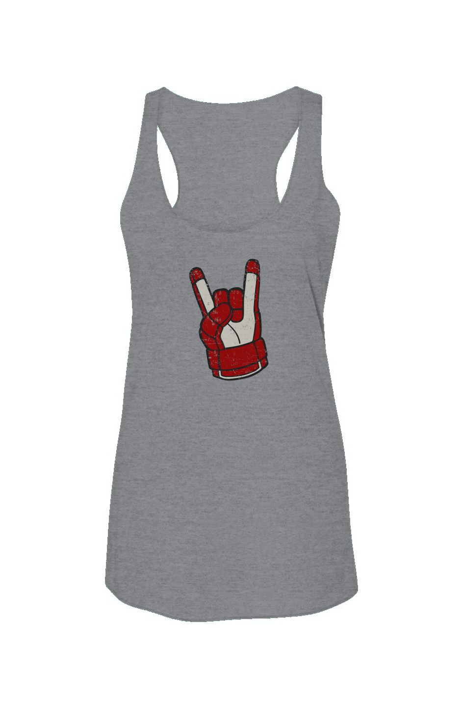 Hockey Rocks Racerback Barn Tank