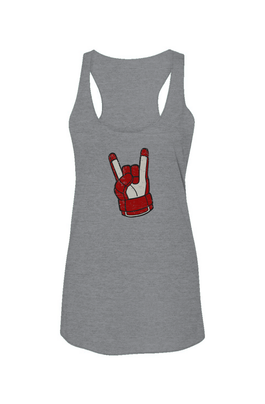 Hockey Rocks Racerback Barn Tank