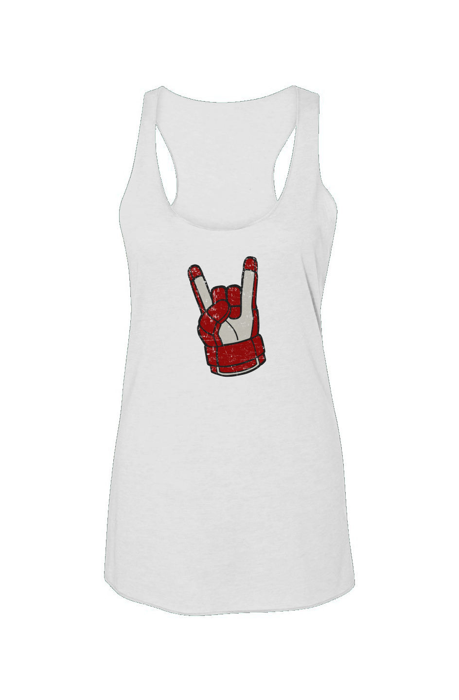 Hockey Rocks Racerback Barn Tank