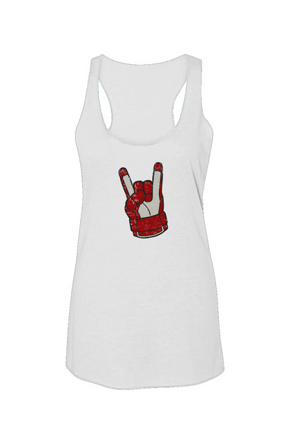 Hockey Rocks Racerback Barn Tank