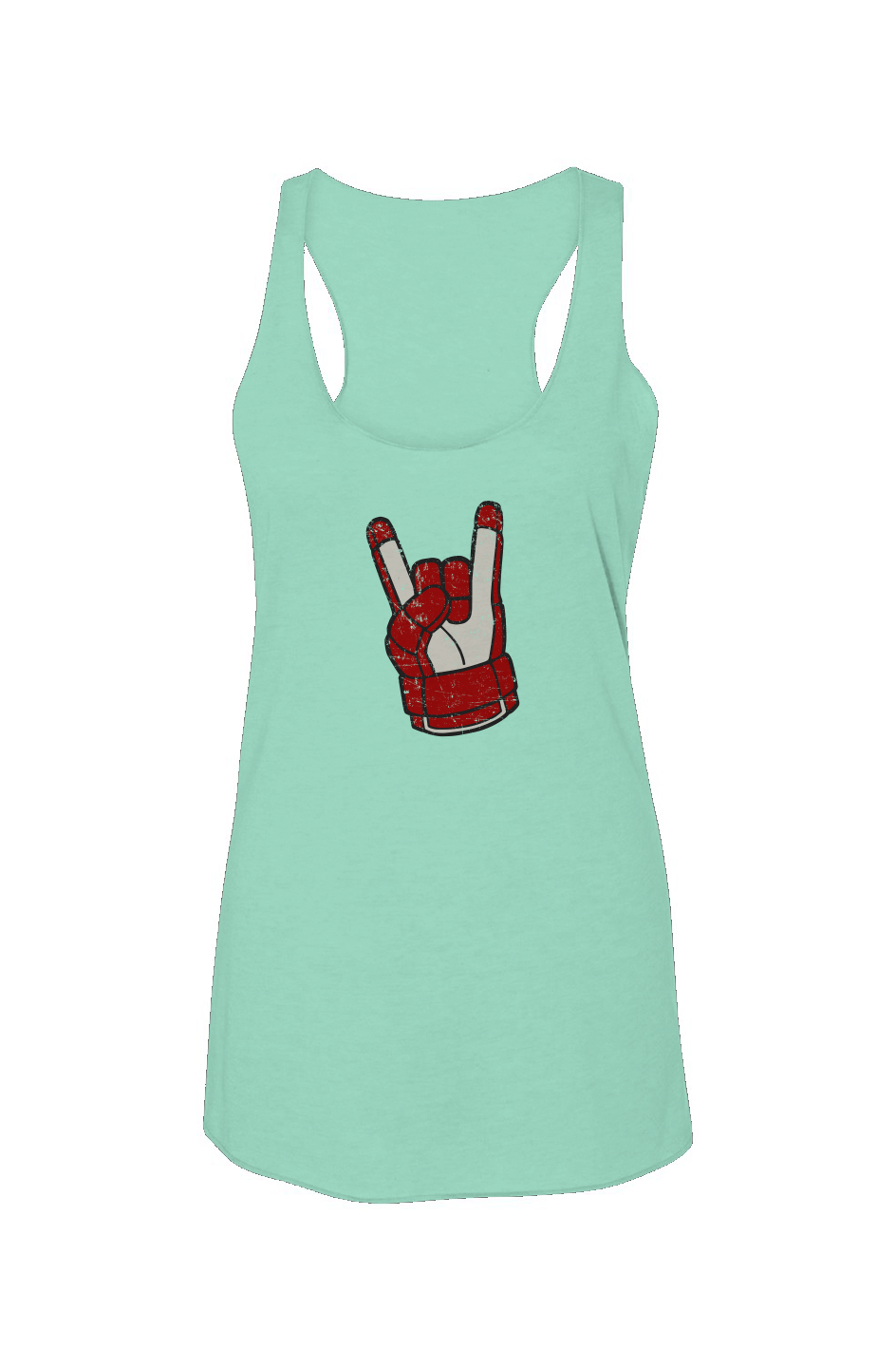 Hockey Rocks Racerback Barn Tank