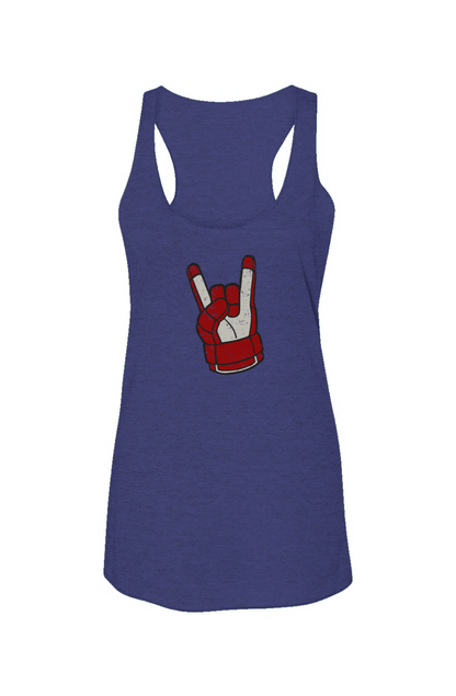 Hockey Rocks Racerback Barn Tank