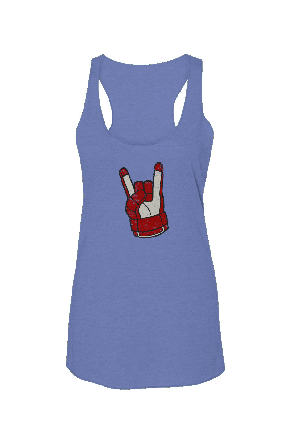 Hockey Rocks Racerback Barn Tank