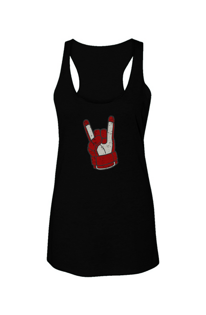 Hockey Rocks Racerback Barn Tank