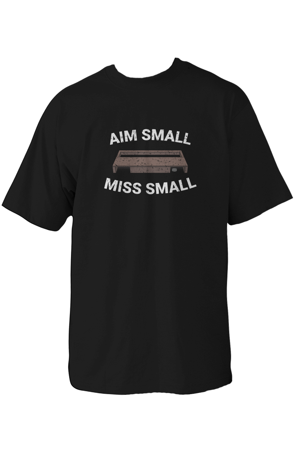Aim Small Miss Small 90s Throwback Tee Black | Barn Garb Hockey Threads